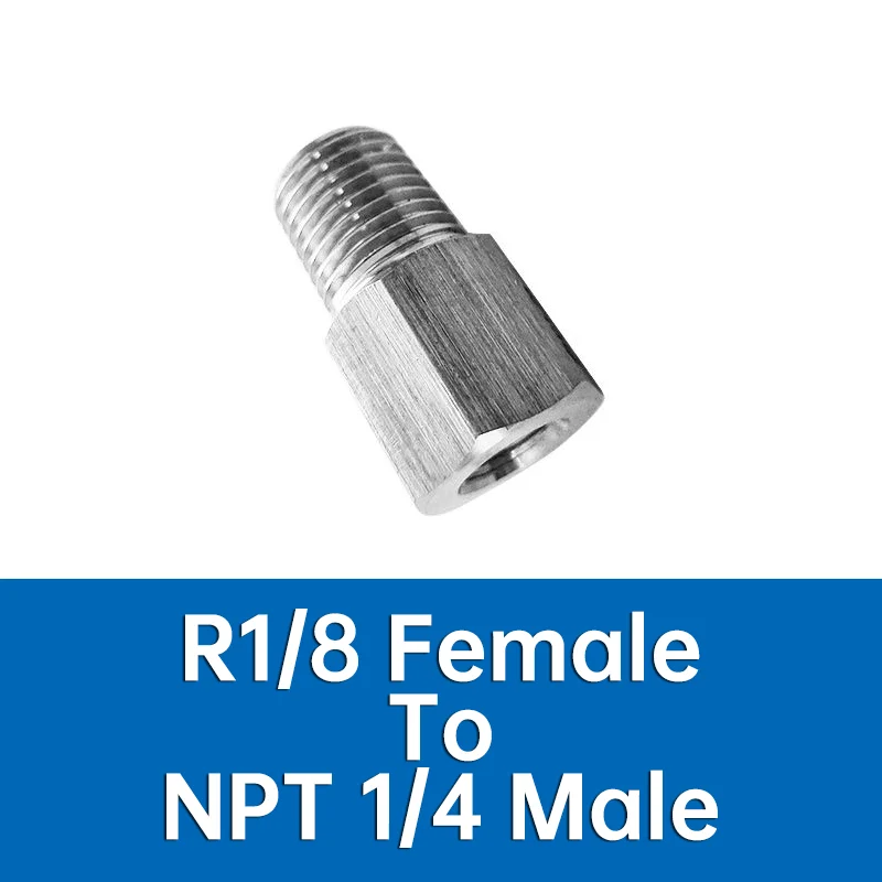 

R1/8 Женский к NPT 1/4 мужские фитинги из нержавеющей стали PT1/8 Женский к NPT 1/8