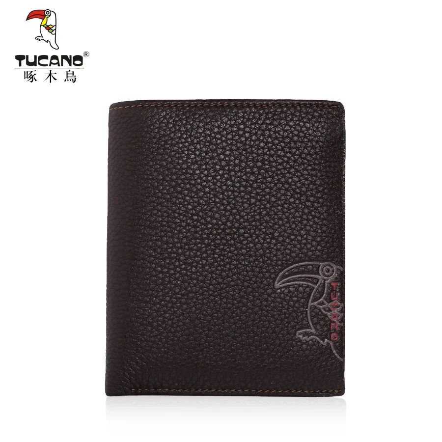 Мужской кошелек TUCANO из натуральной кожи короткий тонкий мужской двойного