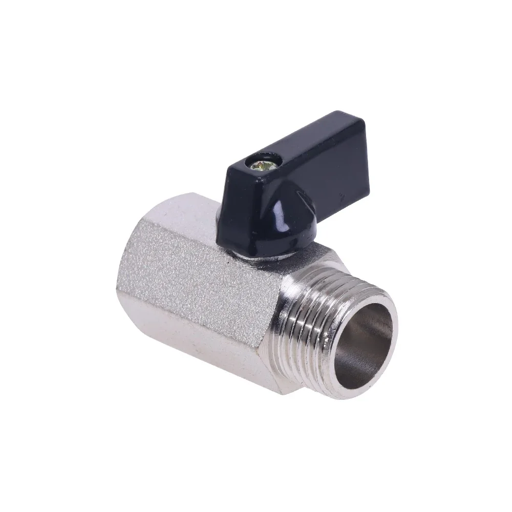 

1pc Mini Brass Ball Valve 1/2, 1/4", 1/8" BSP Male To Female Air Compressor Valves