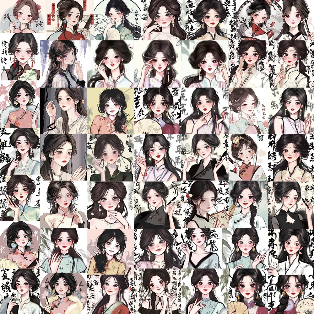 

10/30/50PCS Antique Character Graffiti Stickers Mobile Phone Case Laptop DIY Skateboard Luggage PVC Decorative Stickers Wholesal