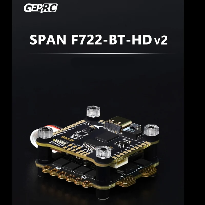 Контроллер полета BlackBox GEPRC SPAN F722-BT-HD V2 Stack F722 512 Мб BL32 50A 96K 4 в 1 ESC 3-6S 30x30 мм для беспилотных летательных аппаратов FPV