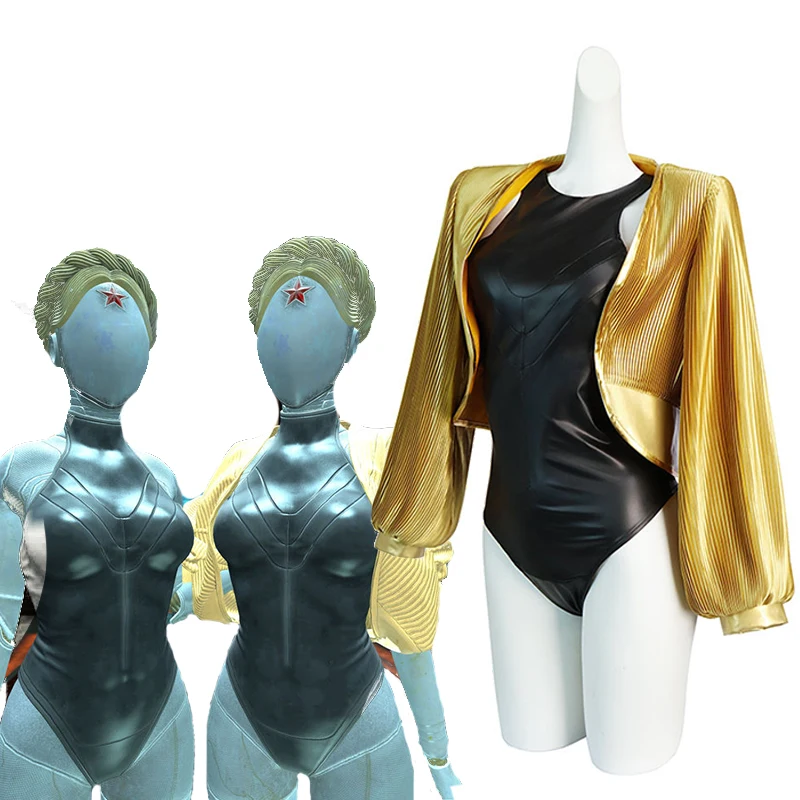 

Игра атомное сердце Наташа Косплей Костюм для взрослых женщин двойное пальто костюм Хэллоуин робот костюм униформа