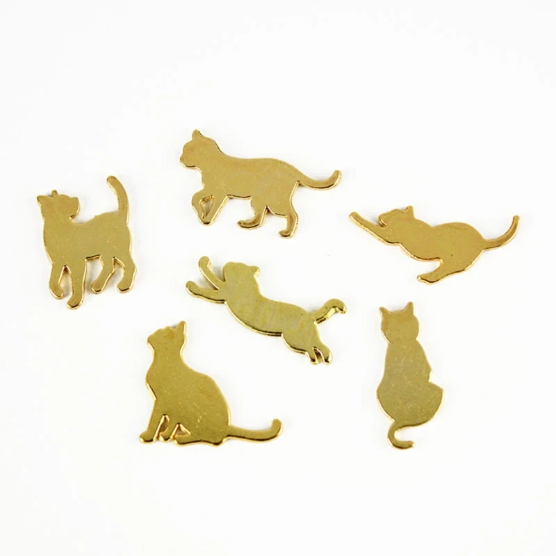 

95AB Exquisite Kitty Series Charms Material Aureate Alloy Handmade DIY Bracelet Making Charms Contour Embellishments