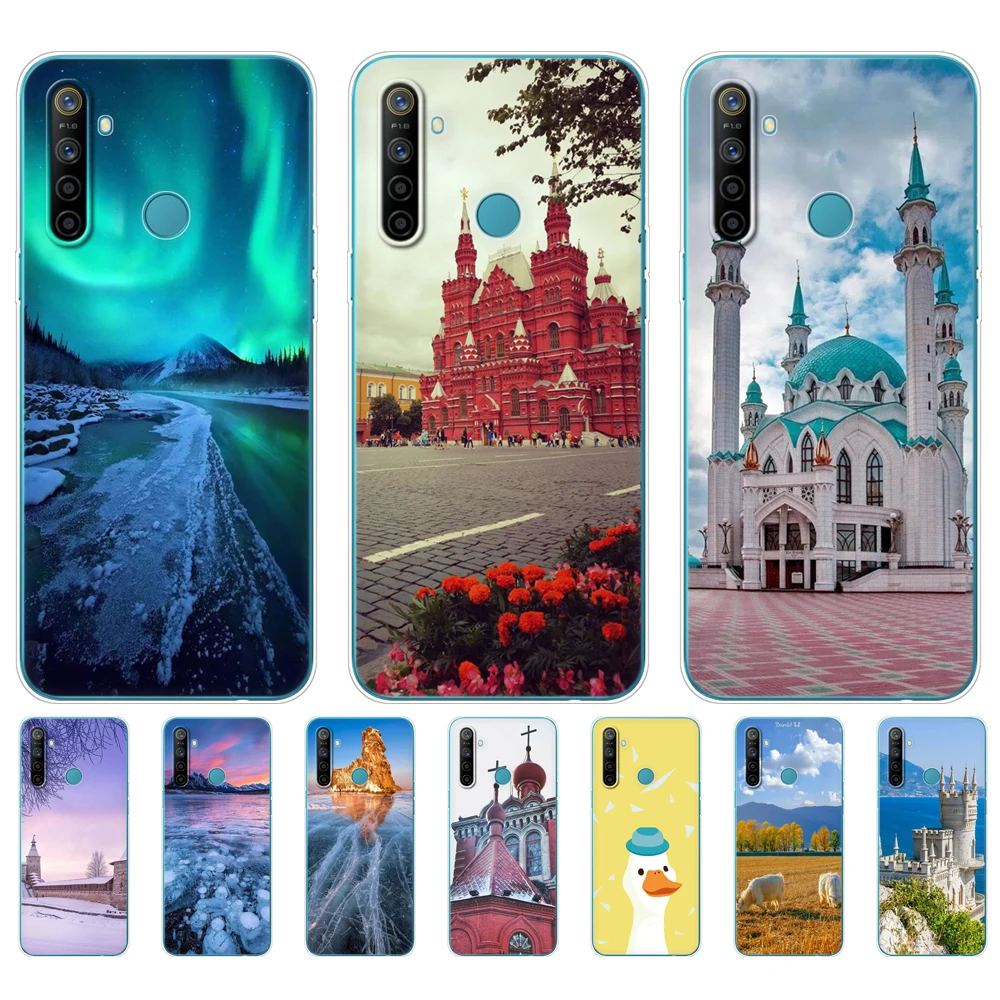 

For Realme 5i Case Soft Silicon Phone back Cover For OPPO Realme 5i Back Bumper TPU Coque Capa Funda Shell 6.5inch mobie bags