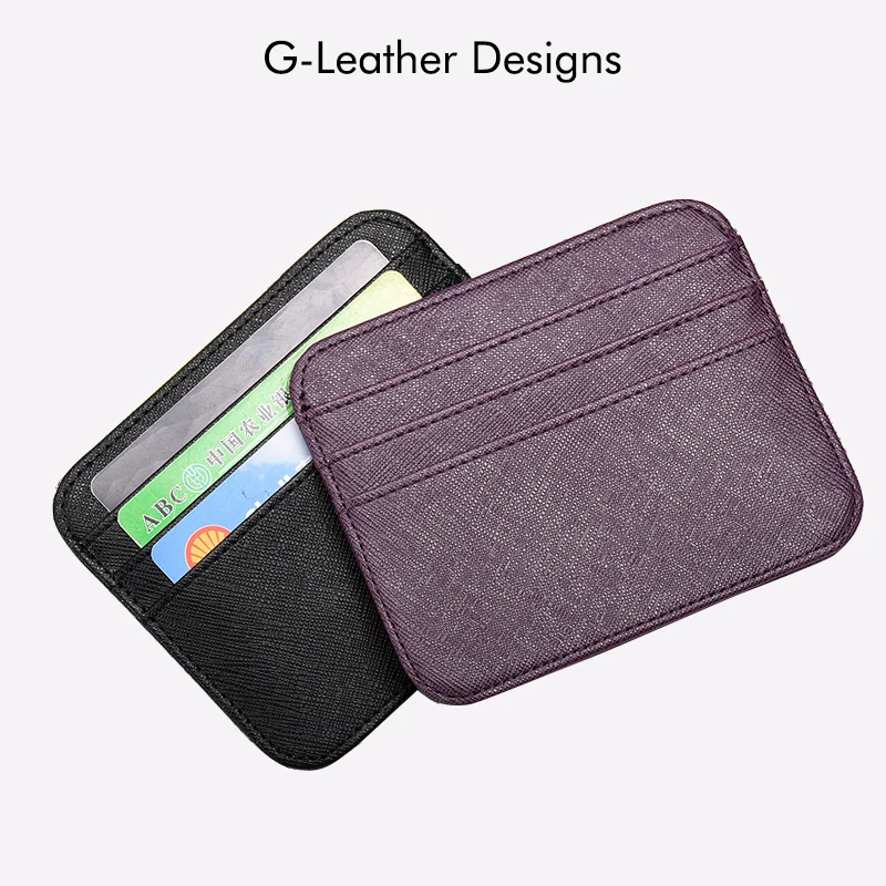 Fashion Cow Spilt Leather Card Holder Saffiano Leather Credit Card Cases RFID Blocking With 7 Card Slots Custom Initials Name