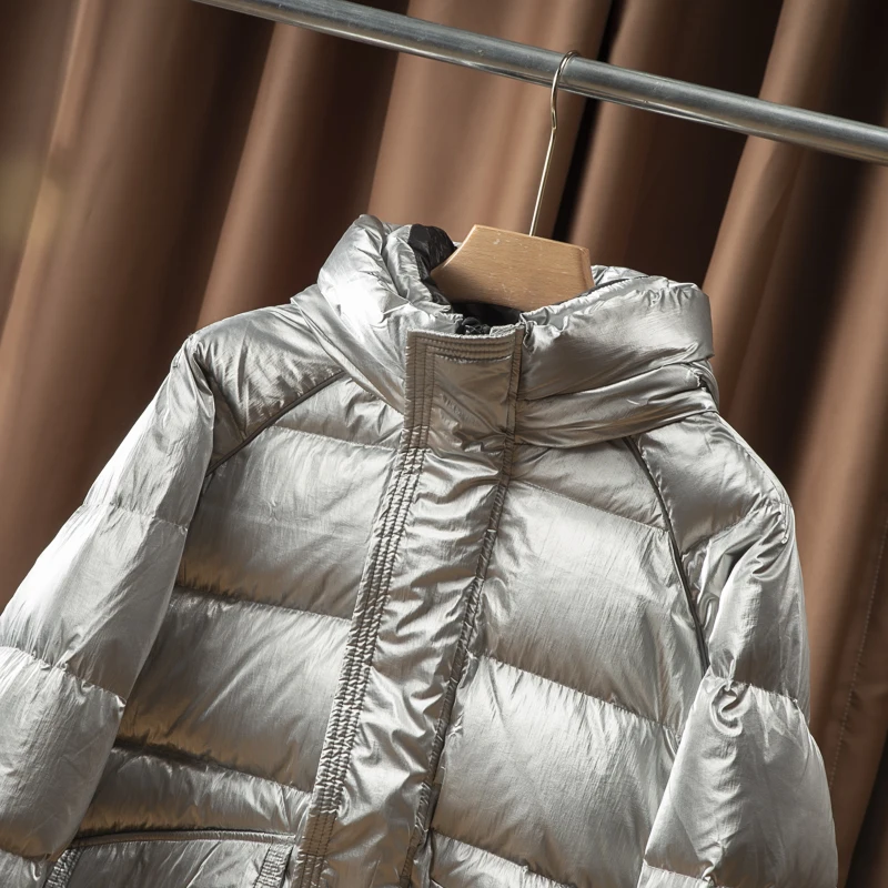 2022 Winter Trend Men Duck Down Coat & Jacket Shiny Silver Parkas for Male Outerwear Waterproof Windbreaker Clothing XXXL 3XL