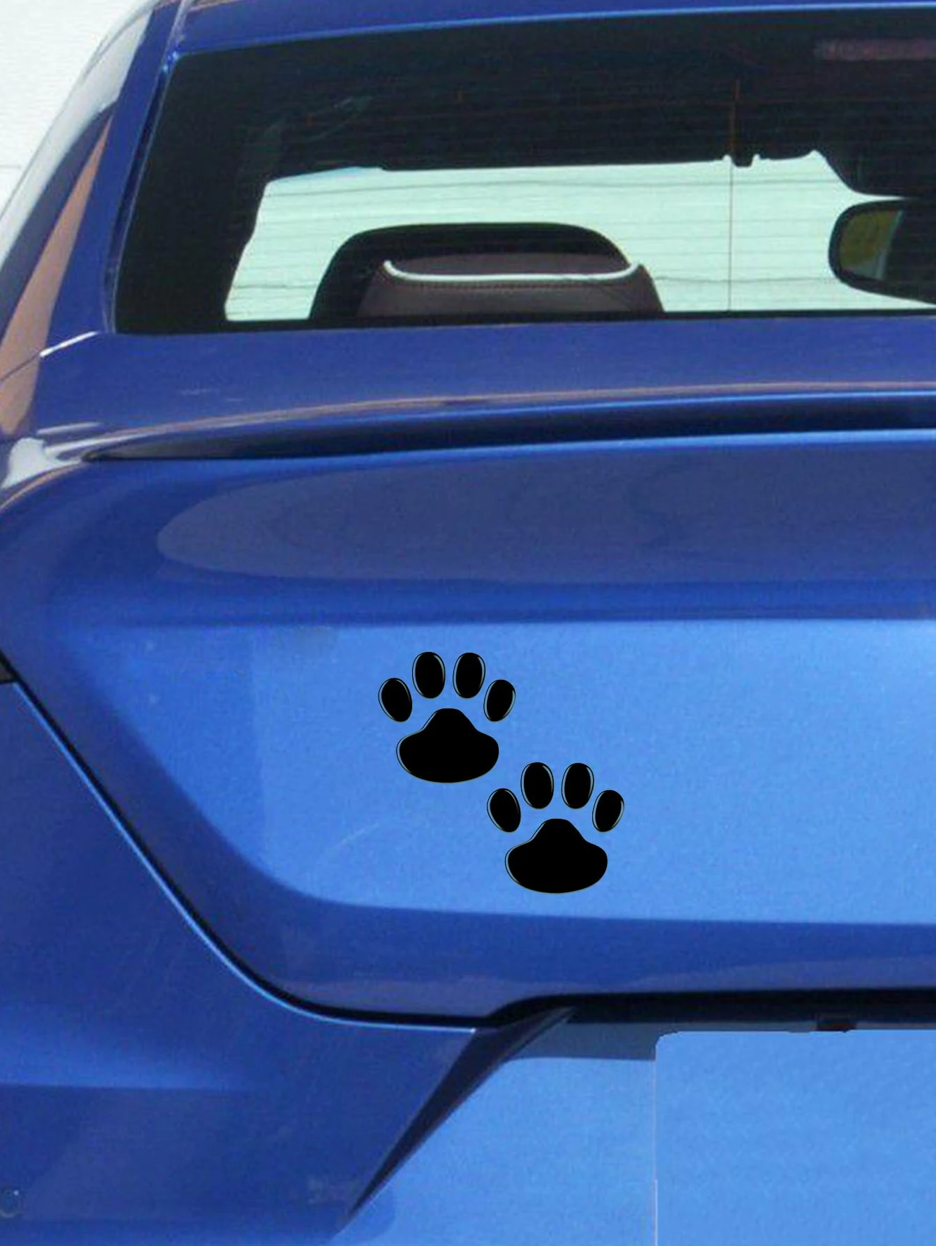 Пара черных следов щенка 3D наклейка на машину