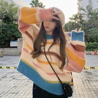 plus velvet thick thick coat autumn and winter new loose and lazy style student korean style wild fashion trendy sweater