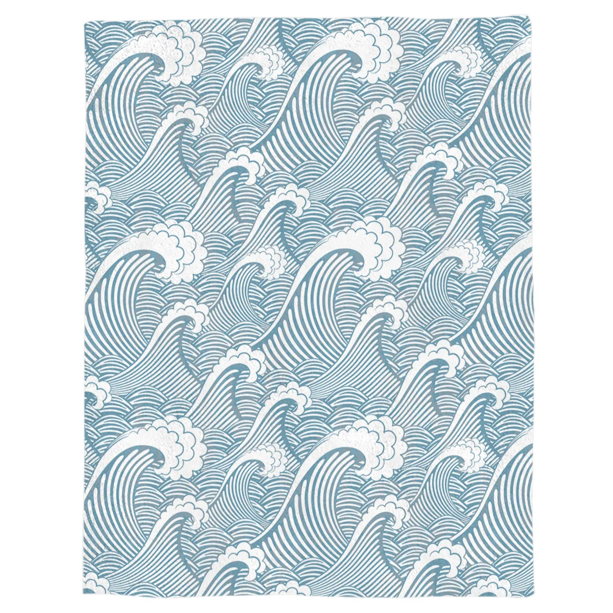 Японские морские волны Печатные Мягкие флисовые одеяла теплый диван простыни |