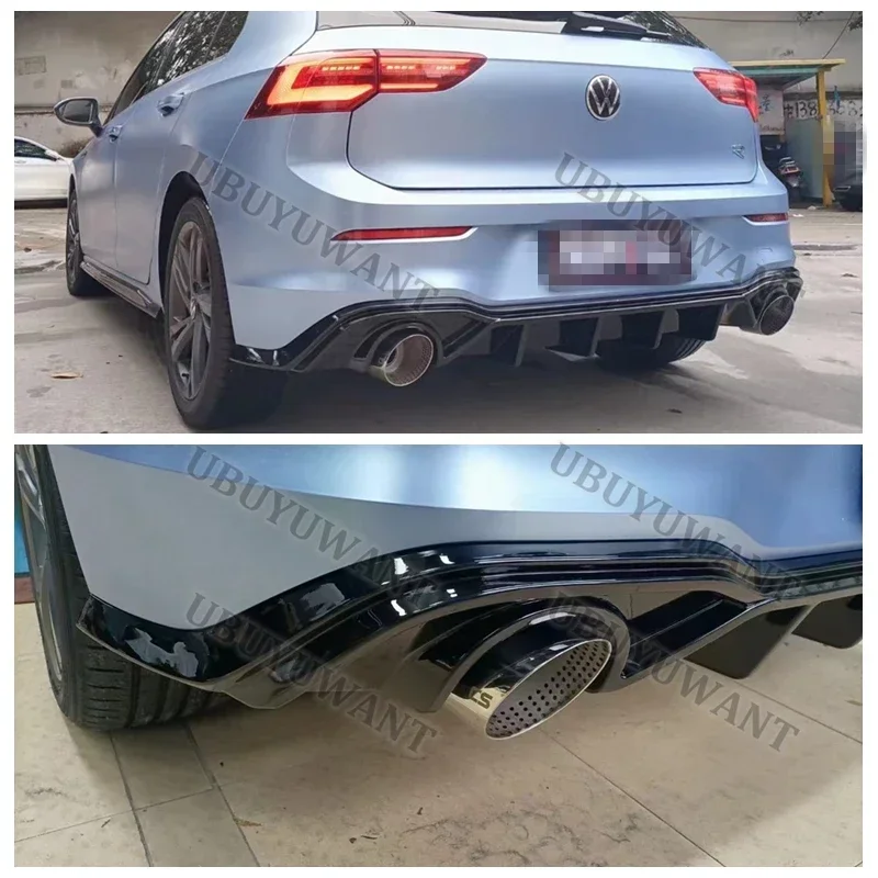 Диффузор для заднего бампера автомобиля Volkswagen GOLF 8 MK8 pro R-line gti R 2020 2021 2022 2023 2024