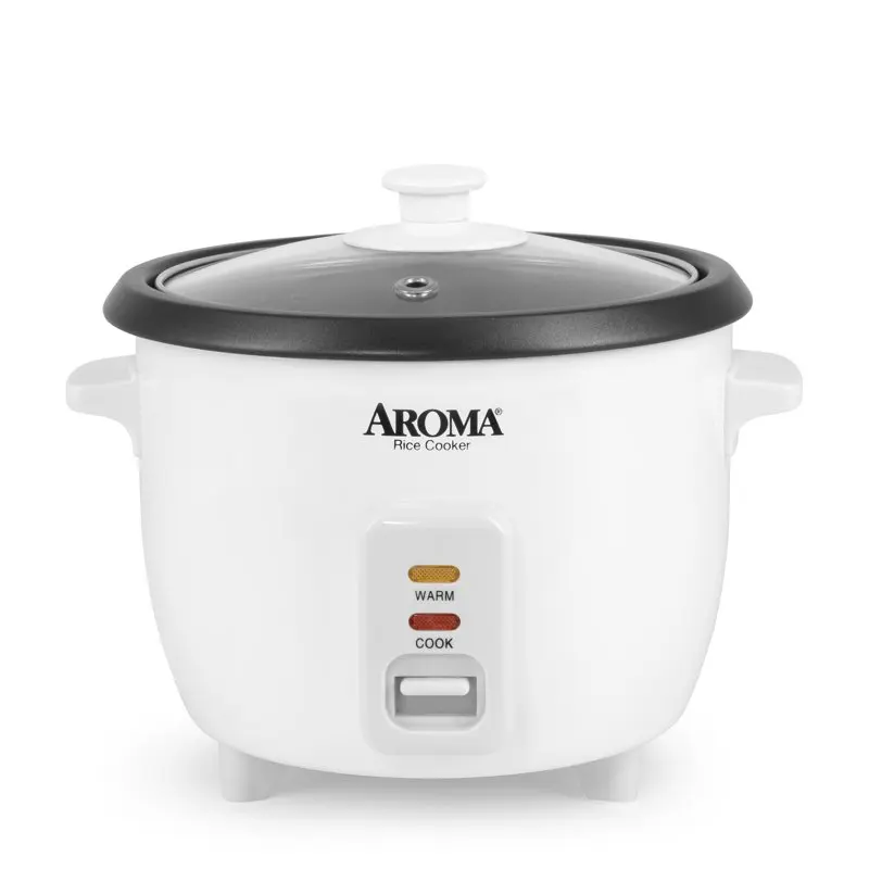 

® 6 Cup Non-Stick Rice & Grain Cooker, White