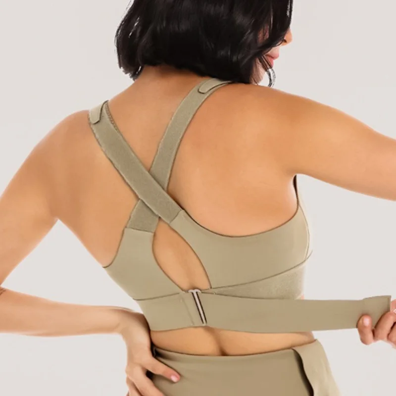 Женский спортивный бюстгальтер с эффектом пуш-ап открытой спиной | Спорт и