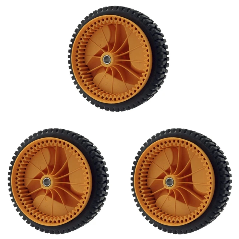 

3 Pcs 196 MM Lawn Mower Wheel For Husqvarnaa For Mcculloch 5324025-67, 5324029-36, 532402567, 532402936