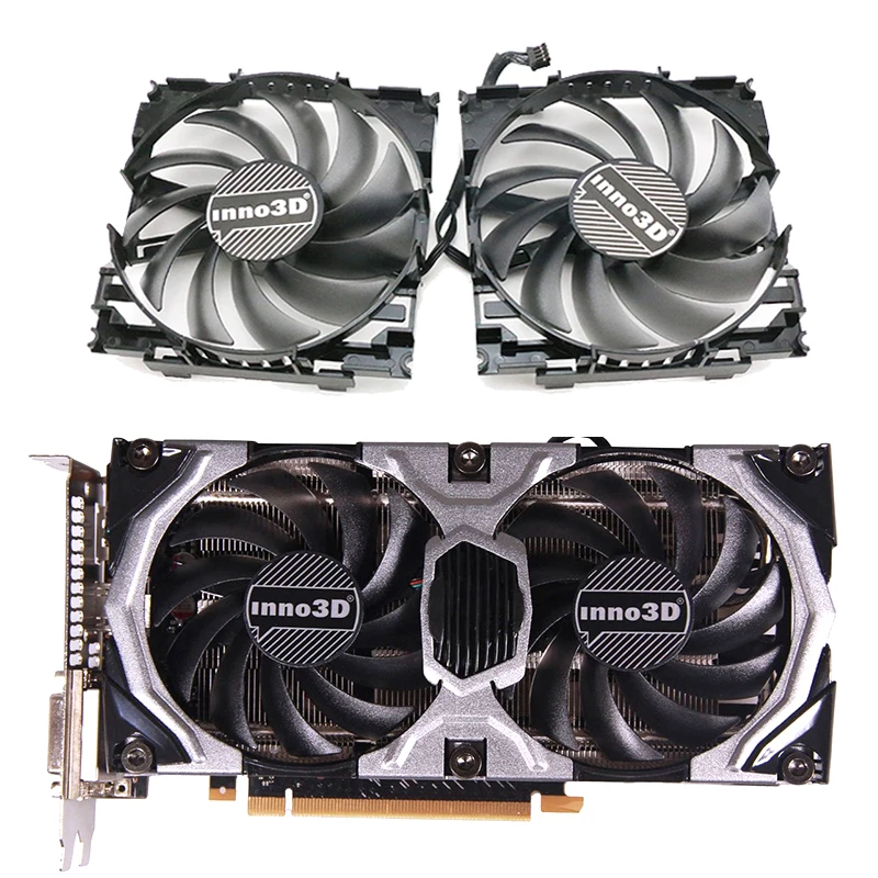 

Brand new 2pcs CF-12915S DV 12V 0.35AMP cooler fan Inno3D GTX 960/970/1060 gaming extreme oc version GPU cooling fan