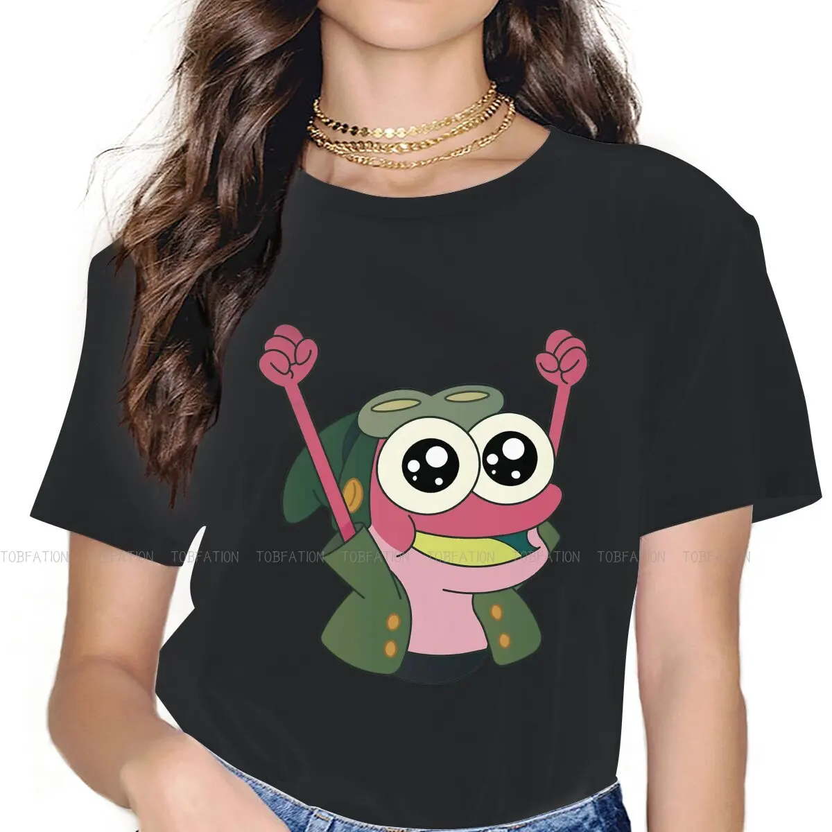 

Happy Sprig Women Clothes Amphibia Oversized T-shirt Goth Vintage Female Blusas