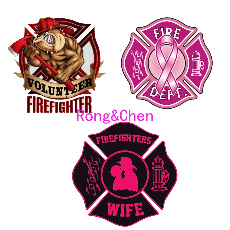 

Rongchen Trading Car Sticker CreativeBull Dog Volunteer Firefighter Reflective Cover Scratch Waterproof Accessories PVC Decal