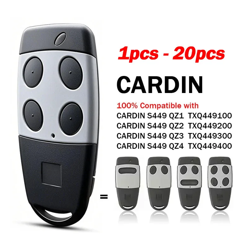 Фото Cardin S449 433.92MHz QZ2 QZ4 QZ1 QZ3 Пульт дистанционного управления гаражными воротами CARDIN TXQ449400 TXQ449300 TXQ449200 TXQ449100 433,92МГц №1