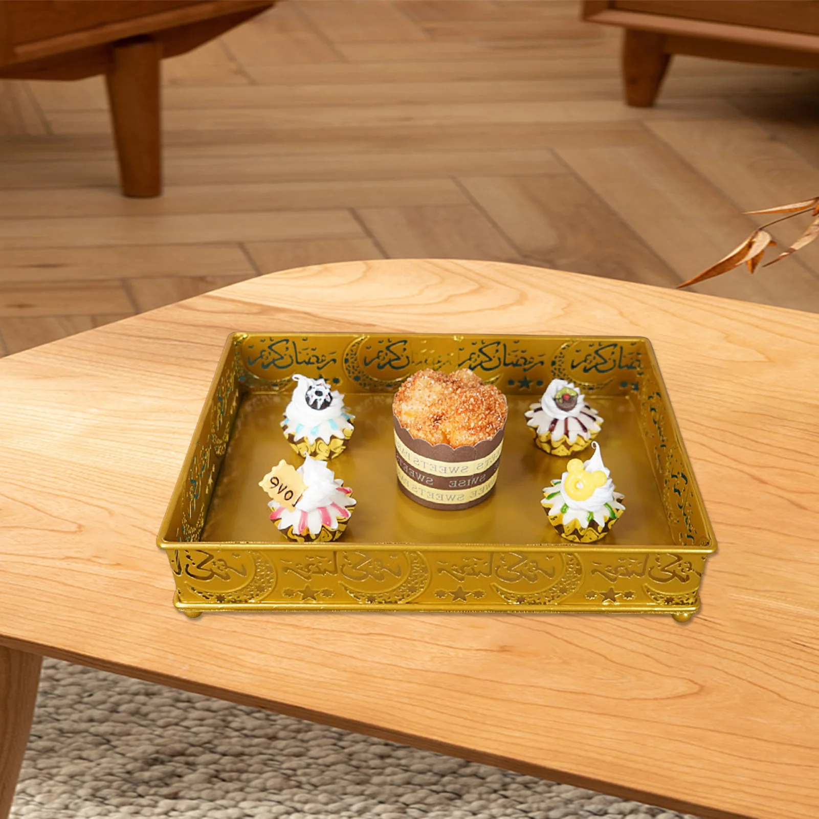 Высококачественный металлический поднос для пищевых продуктов ислама ИД