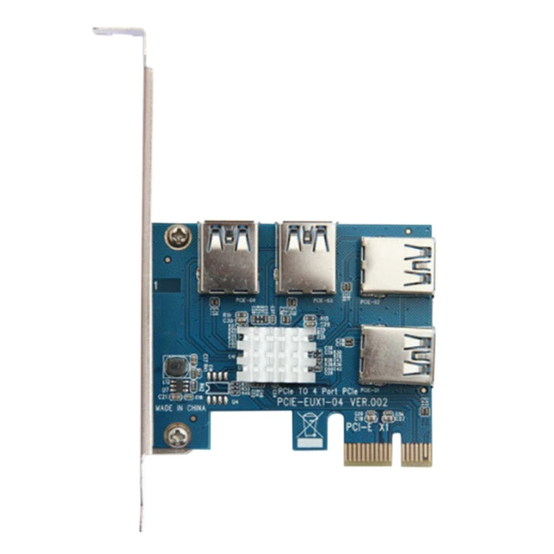 

PCI-E Adapter 1 to 4 PCI-Express Slot 1X to 16X USB 3.0 Special Riser Card PCIe Converter for BTC Miner Mining