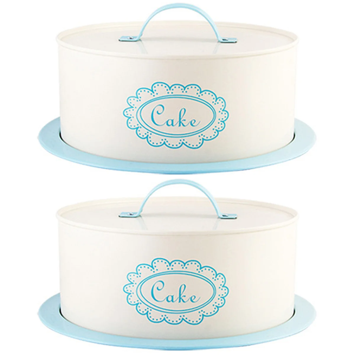 

2 Sets Cake Stand Lid Cake Plates Covers Cake Keeper Bread Containers Cake Box Portable Muffin Box Container