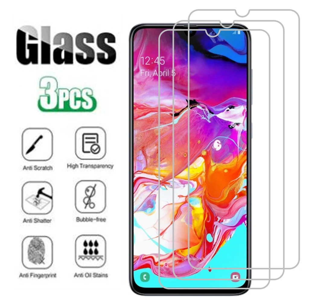 

3Pcs Tempered Glass On For Samsung Galaxy A10 A20 A30 A40 A50 A60 A70 Screen Protector A80 A90 M10 M20 M30 M40 Glas Film Case