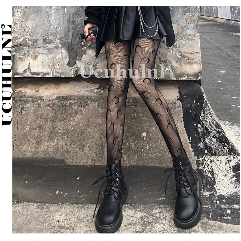 

Moon Thigh High Stockings Tights Woman Sexy Lingerie Nightclub Party Temptation Hollow Out Leggings Pantyhose Fishnet Stockings