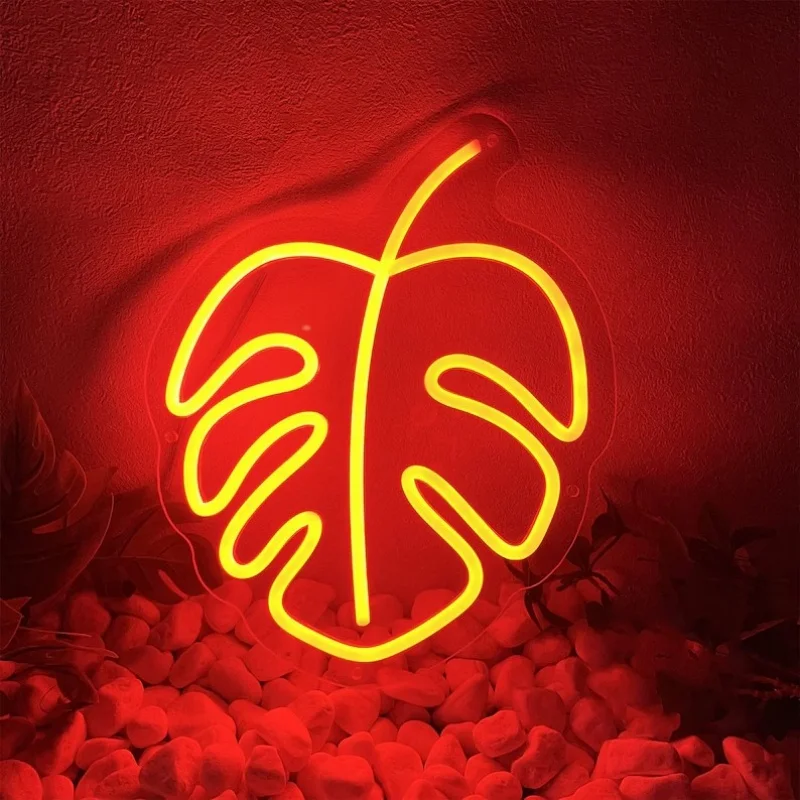 

Неоновый светильник листья Монстера