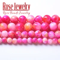 pink tourmaline persian jades natural stone bedas for jewelry making loose spacer round beads diy necklace bracelet 6 8 10mm 15