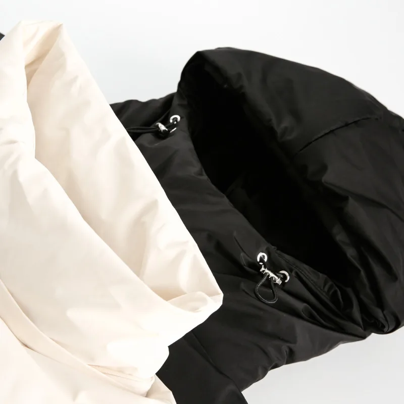 IEFB Минималистичное мужское пальто с капюшоном на шнурке и буквенным принтом