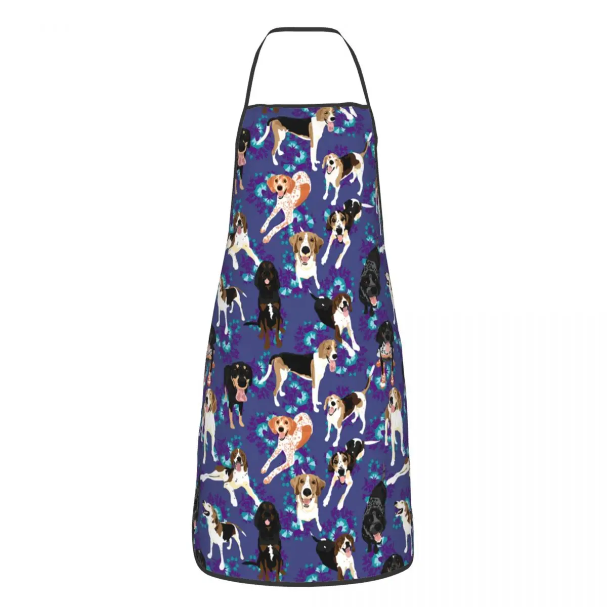 

Coonhound Floral Blue Dog Polyester Aprons Animal 52*72cm Kitchen Cuisine Bib Tablier BBQ Dinner Party Pinafore for Chef Barista