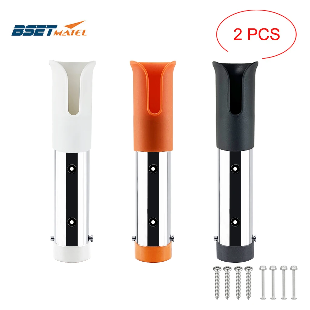 

2X Marine Grade SS316 Slotted Rod holders Boat Fishing Rod Rack Holder Portable Pole Tube Mount Bracket Socket Rack Accessories