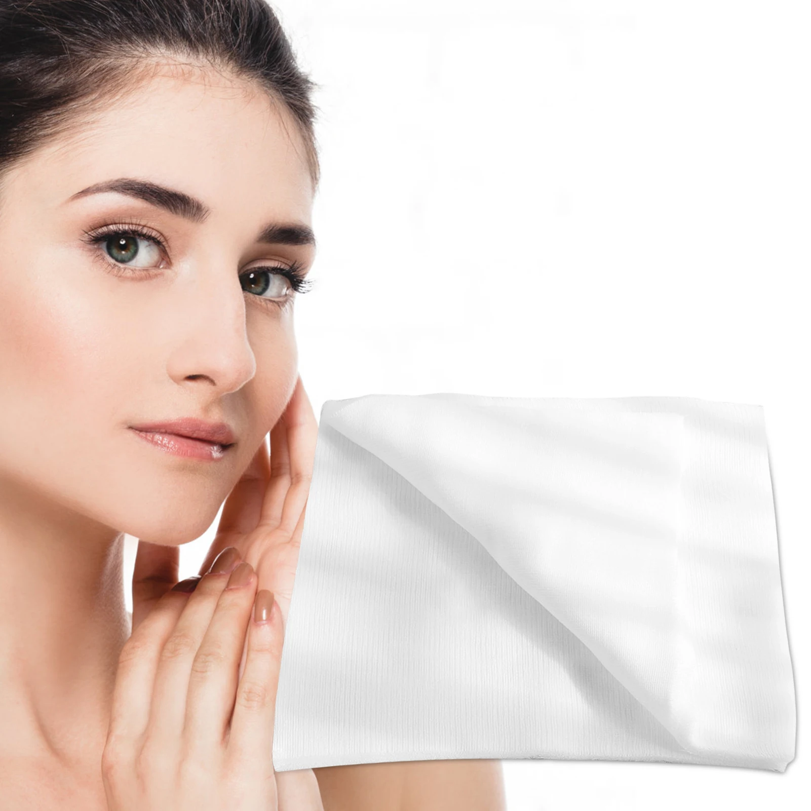 

100Pcs Cotton Gauze For Face Care Cotton Pads Stretchable Elasticity Disposable Cosmetic Cotton Mask Wet Wipe Cleaning