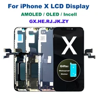 oled amoled incell for iphone x lcd display screen with 3d touch screen digitizer assembly replacement parts 100 tested ok