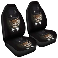 eye catching full set of car seat cover corss lion print protective cover cool style pet seat cover bench protector