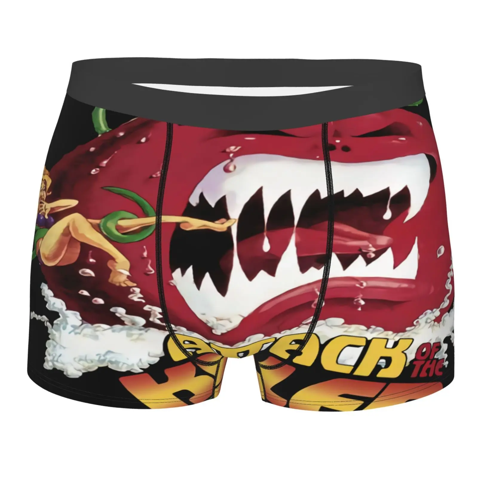 

Attack Of The Killer Tomatoes Poster Boxer Briefs Men's Briefs Boxer Homme Sexy Underwear Mens With Fly Pck Mens Men Polyester