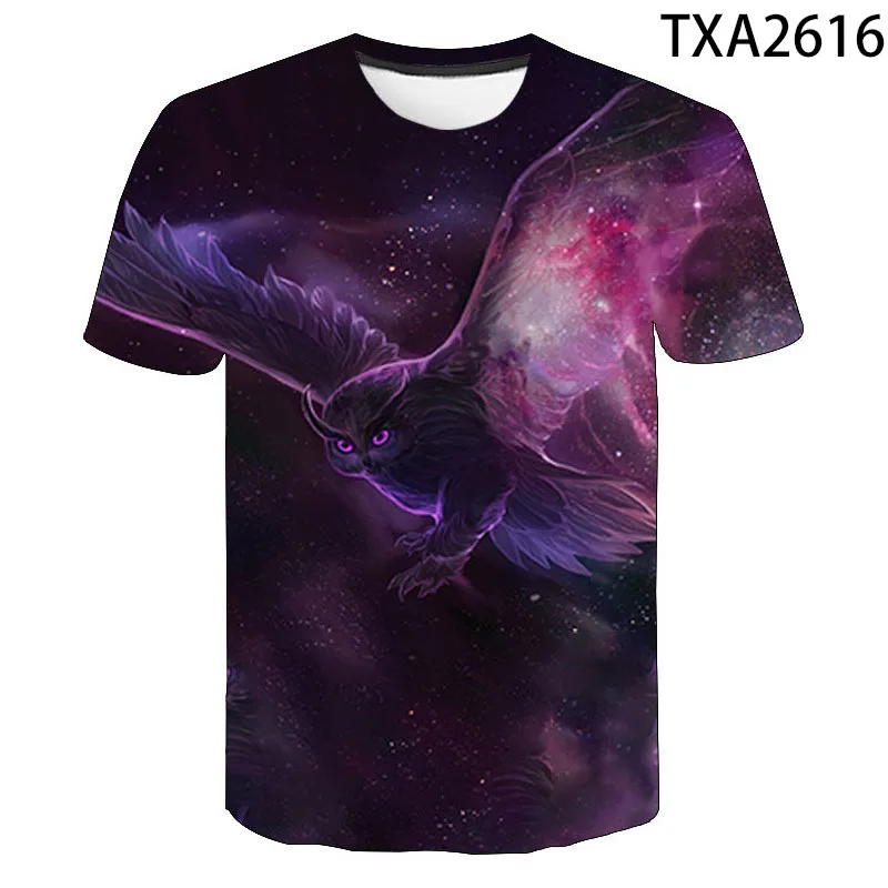 

2020 New Summer Owl 3D T shirt Men Women Children Casual Fashion Streetwear Boy Girl Kids Printed T-shirts Cool Tops Tee
