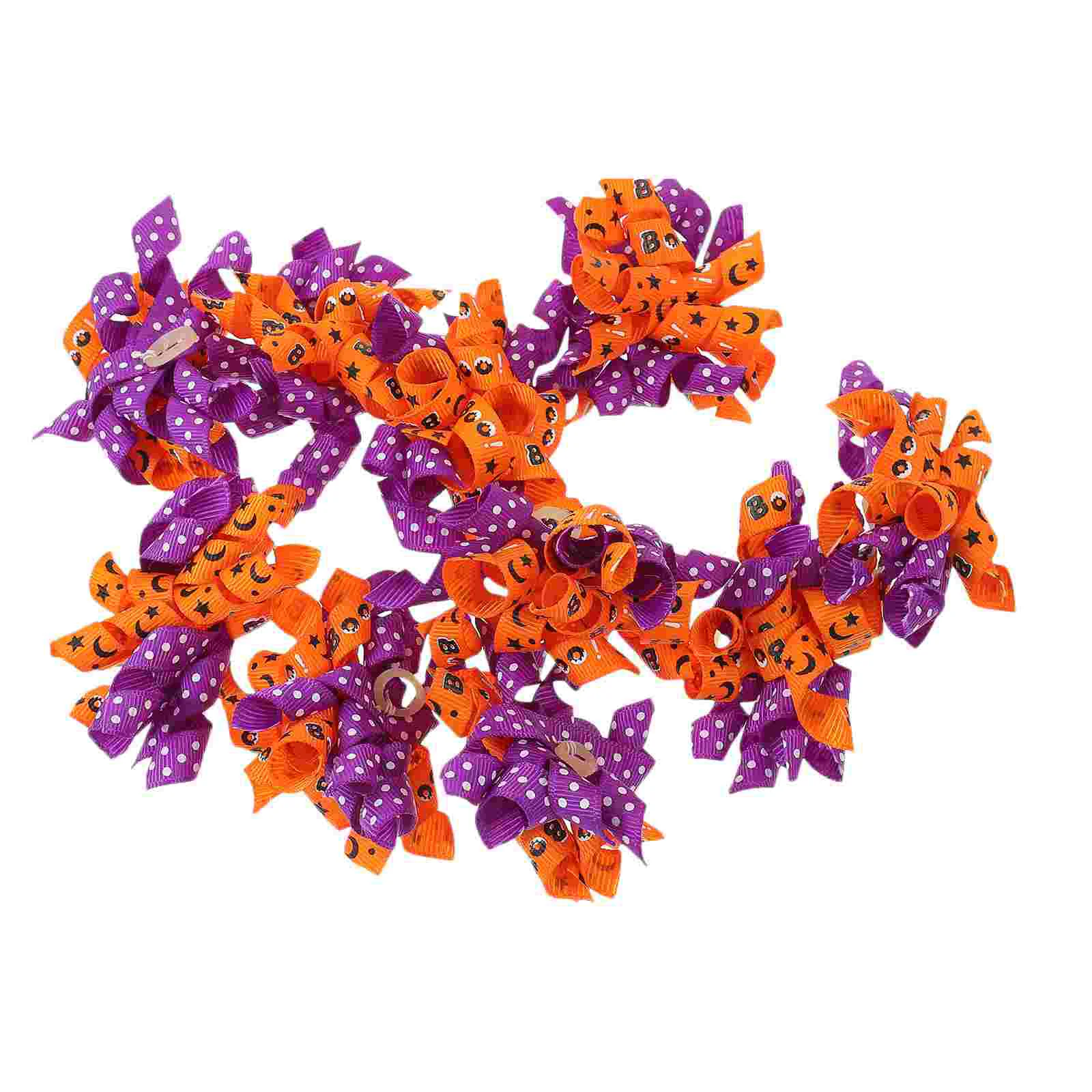 

10 Pcs Dog Bow Decor Hair Bows Dogs Female Small Pet Headdress Puppy Polyester Accessories Large