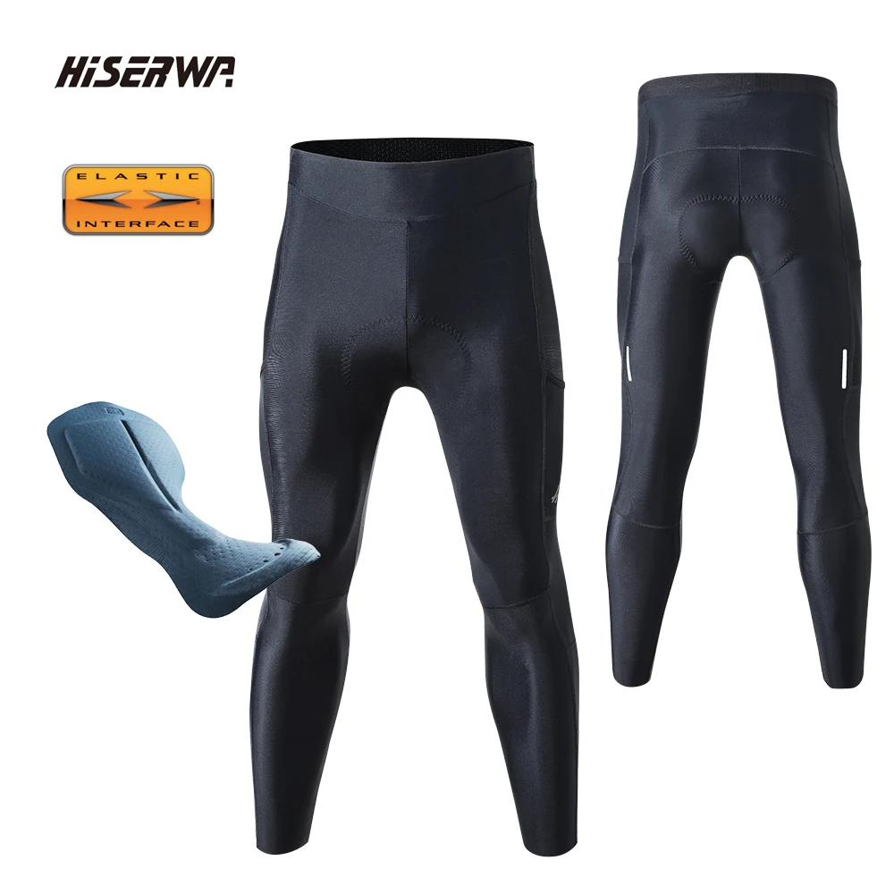

Длинные велосипедные брюки HISERWA 2023, брюки для горного и шоссейного велосипеда с эластичной прокладкой, высококачественные дышащие велосипедные спортивные колготки