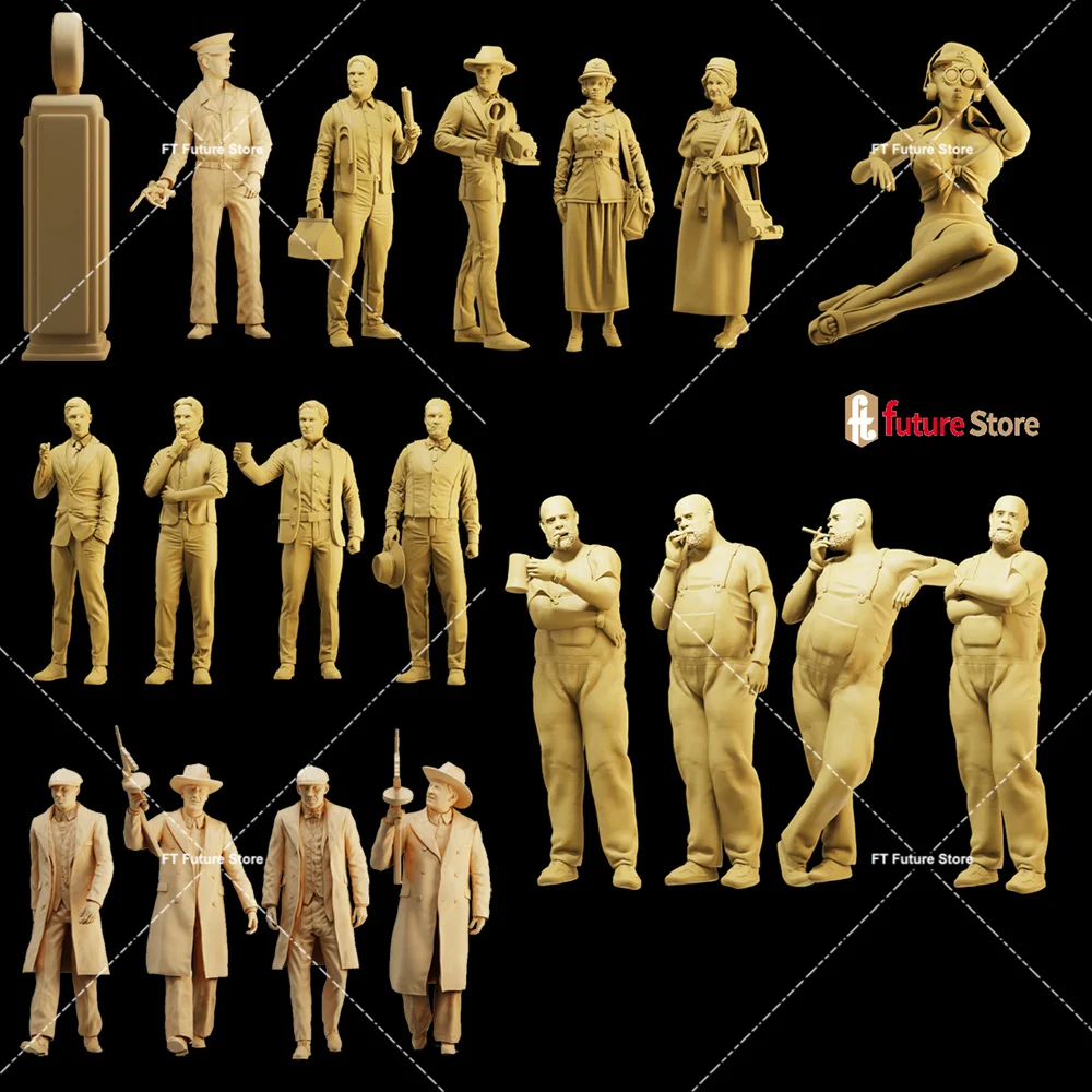 3D-печать 1/64 1/43 1/35 в британском стиле Мужская Ретро профессиональная фигурка