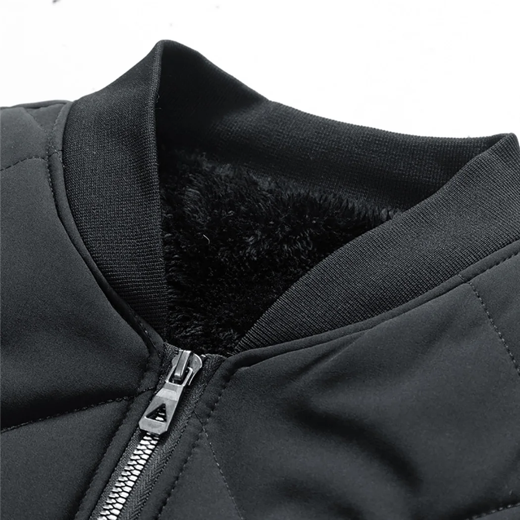 1x Winter Men's Cotton Jacket Pilot Motorcycle Bomber Safety Flight Jacket Overalls Thickened Warm Uchimura Baseball Uniform