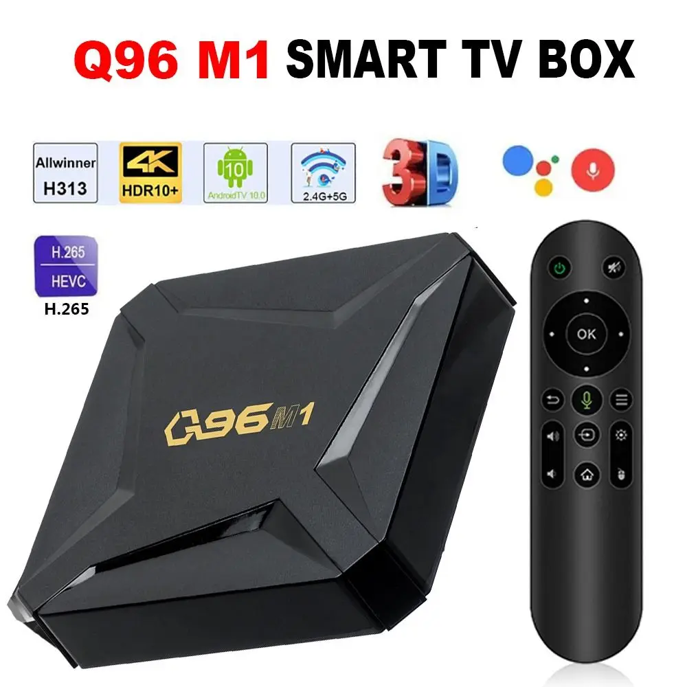 

Приставка Смарт-ТВ Q96 M1, Android 10, AllWinner H313, 2,4 ГГц, Wi-Fi