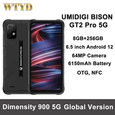 UMIDIGI BISON GT2 Pro Телефон, экран 256 дюйма, 8 ГБ + 6,5 ГБ
