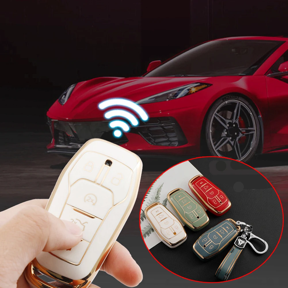 

Car Remote Key Fob Case KeyChain Bag Storage For Ford Fusion F-150 Edge Explorer Mustang High Quality