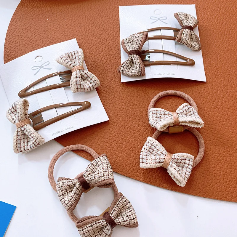 

2 шт., детские заколки для волос, в клетку