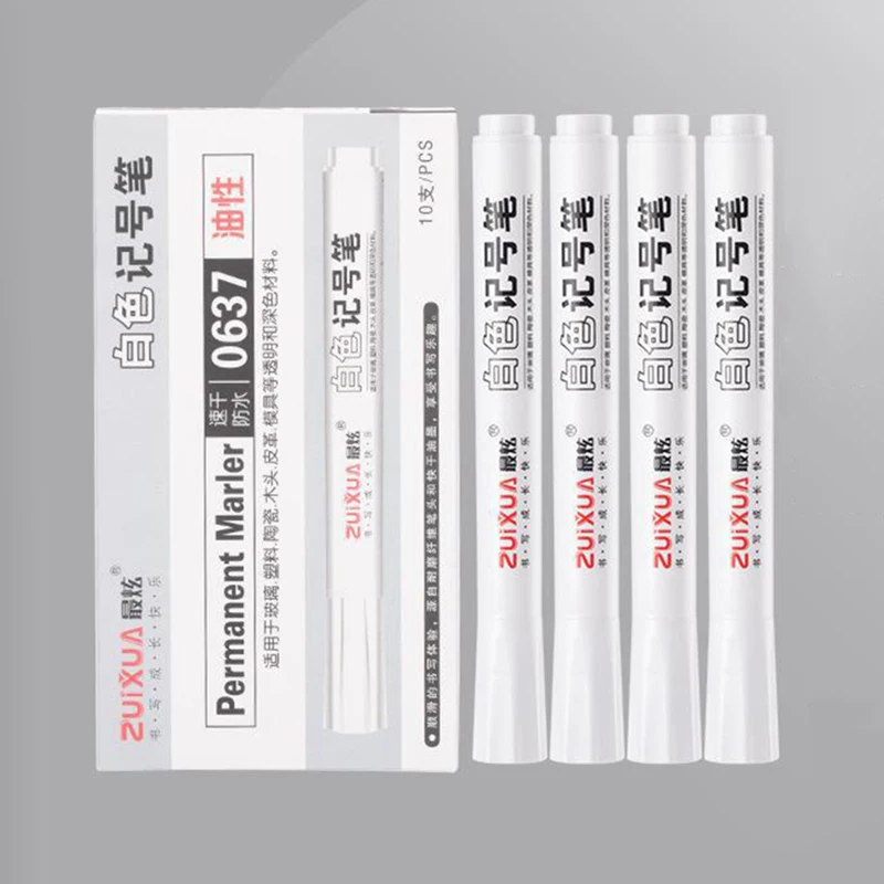5 мм белый маркер водостойкий маслянистый для граффити резиновое стекло