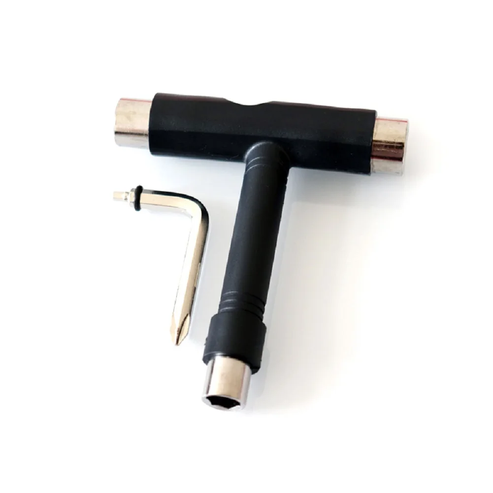 Skate T-Type Wrench Longboard Skateboard Wheel Axle Base Plate Repair Screwdriver Roller Skate Tool Handle Socket Spanner