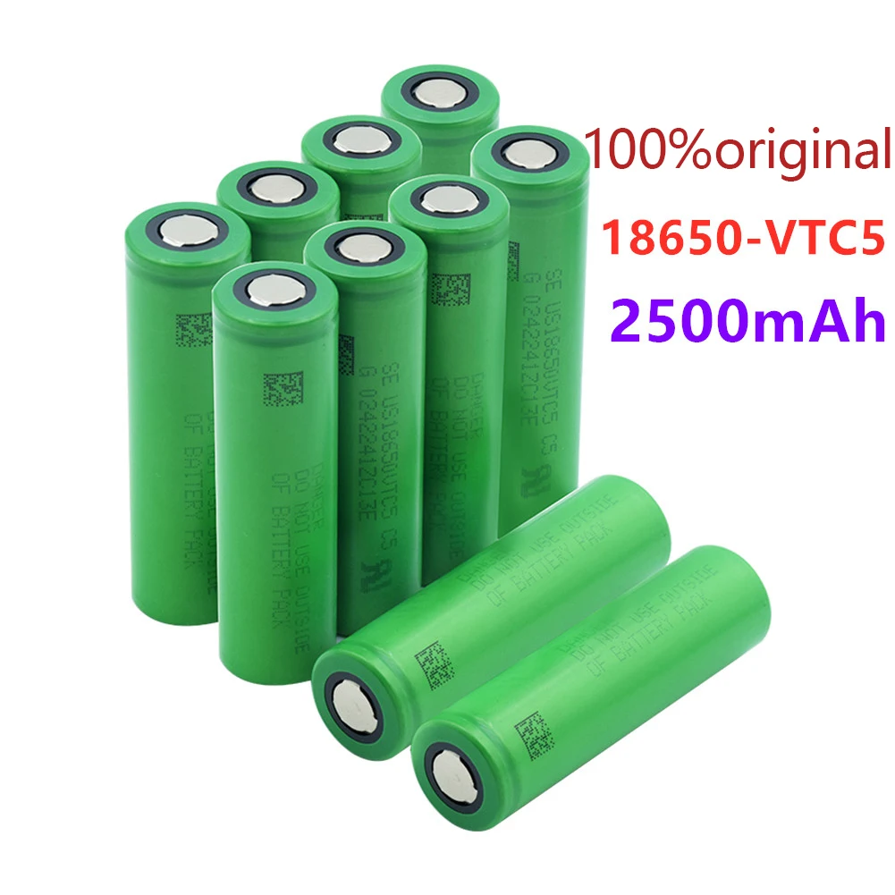 

100%.Original.rechargeabie.VTC5.3.7V.2500mAh.Li-ion.battery.18650 for Sony.US18650.VTC5.30A Toys flashlight.tools.