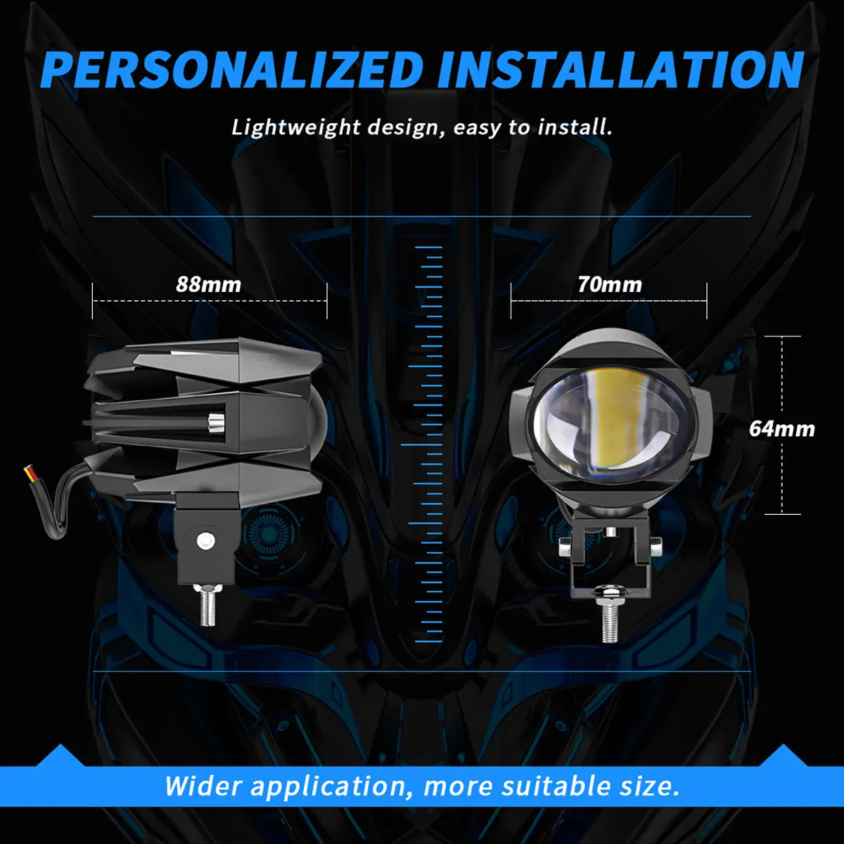 3-дюймовый мотоциклетный противотуманный фонарь яркая лампа для бездорожья