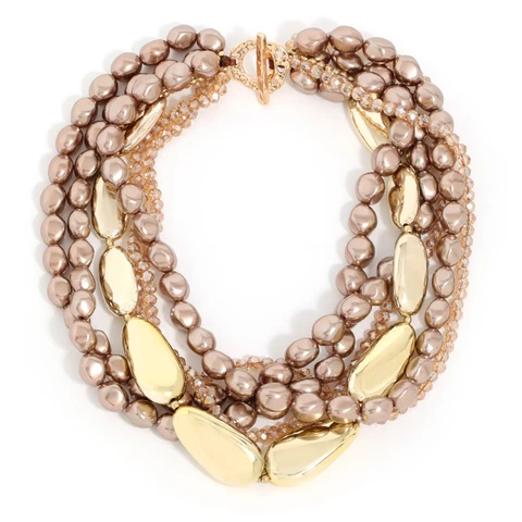 QBDSWD Коричневое ожерелье из бусин для женщин