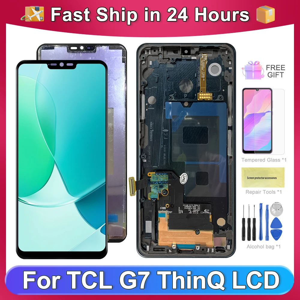 Для LG G7 для ThinQ 6 1 ''G710 G710EM G710PM G710N ЖК-дисплей с дигитайзером сенсорного экрана в